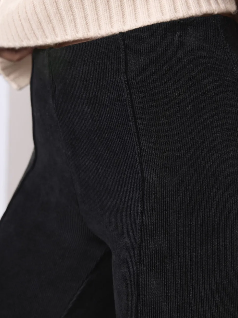 Zwart - Smoothing Corduroy Bootcut Trousers