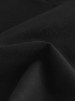 Zwart - Smoothing Ponte Jersey Broek met Wijde Pijpen