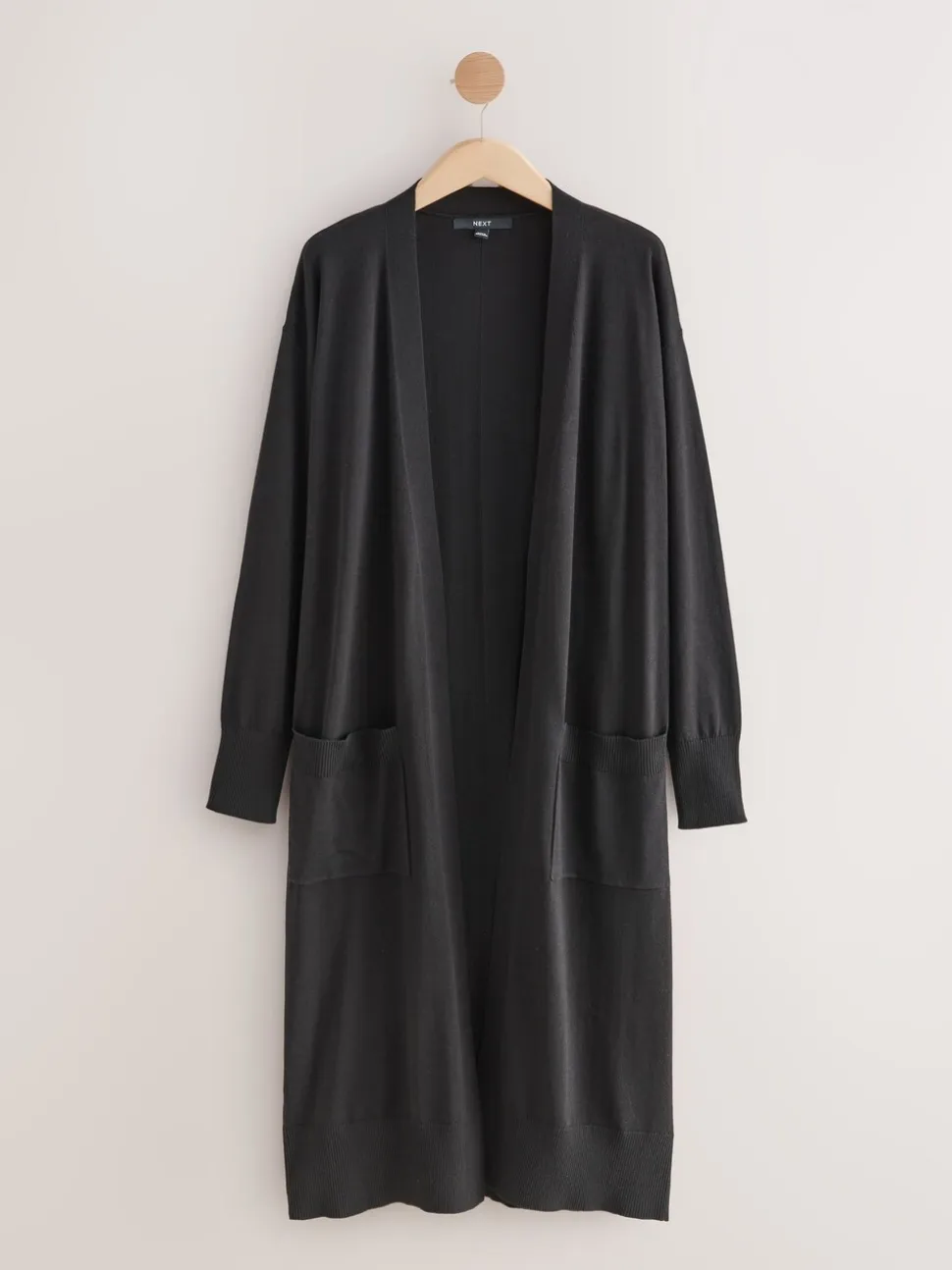Zwart - Soft Touch Katoenrijk Longline Vest