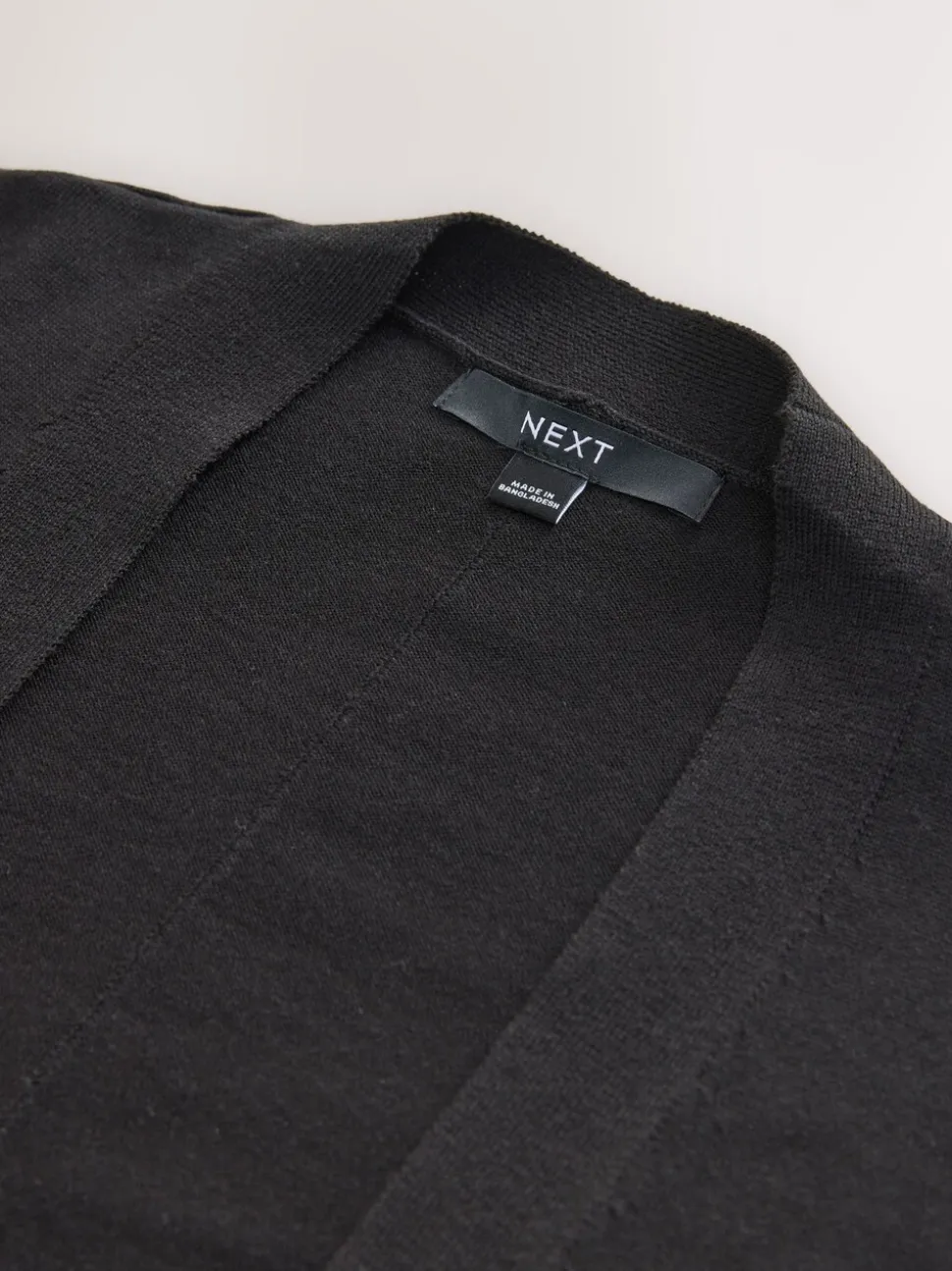 Zwart - Soft Touch Katoenrijk Longline Vest