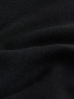 Zwart - Soft Touch Ronde hals Katoen Rijke Trui