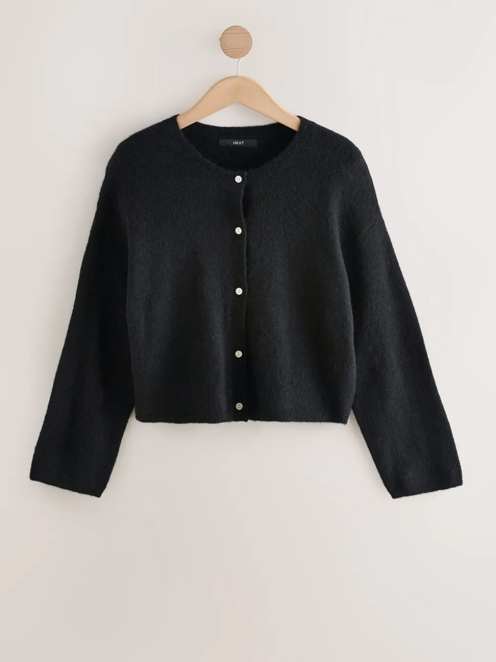 Zwart - Soft Touch Ronde hals Gebreid Vest Met Wol