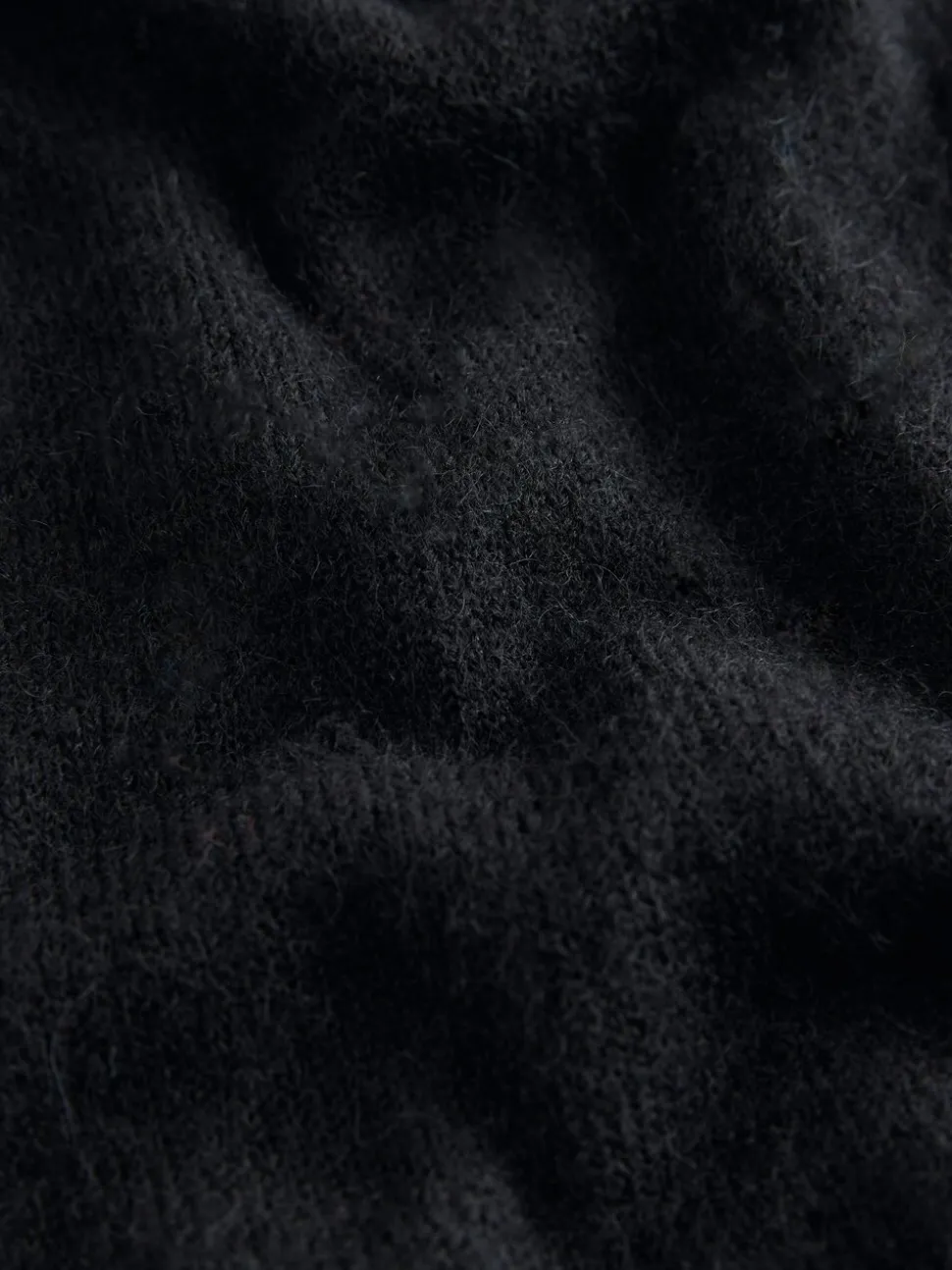 Zwart - Soft Touch Ronde hals Gebreid Vest Met Wol