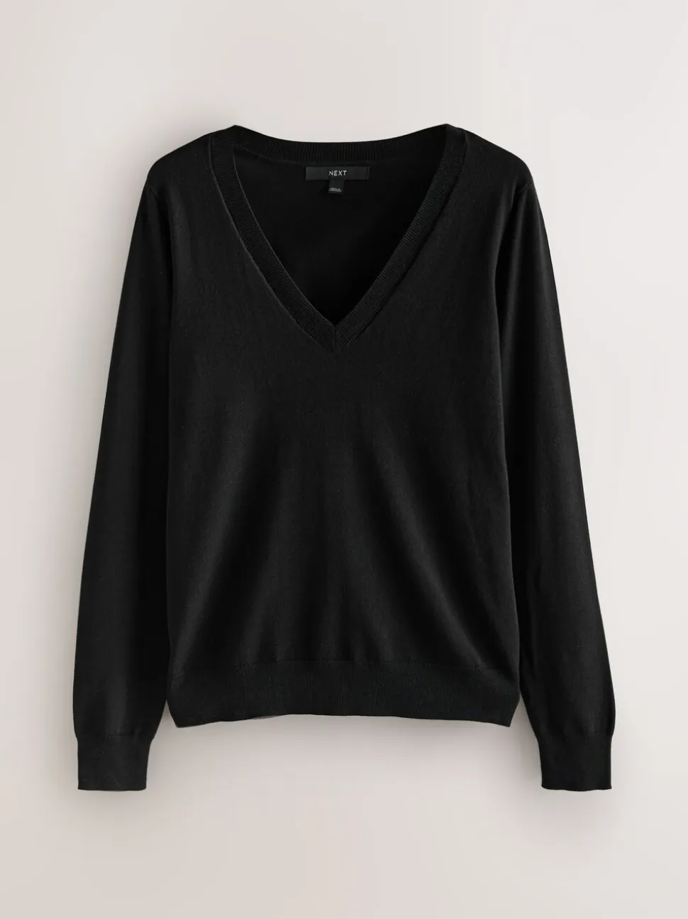 Zwart - Soft Touch V-Neck Cotton Rich Jumpers 2 Pack