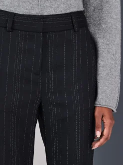 Zwart - Striped Flared Trousers