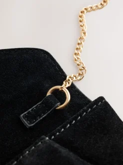 Zwart - Suède clutch