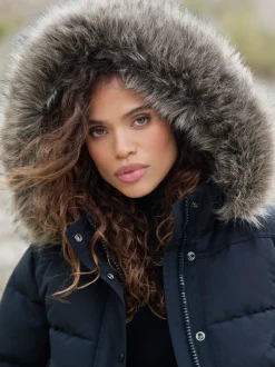 Zwart - Superdry Everest bomberjack met capuchon