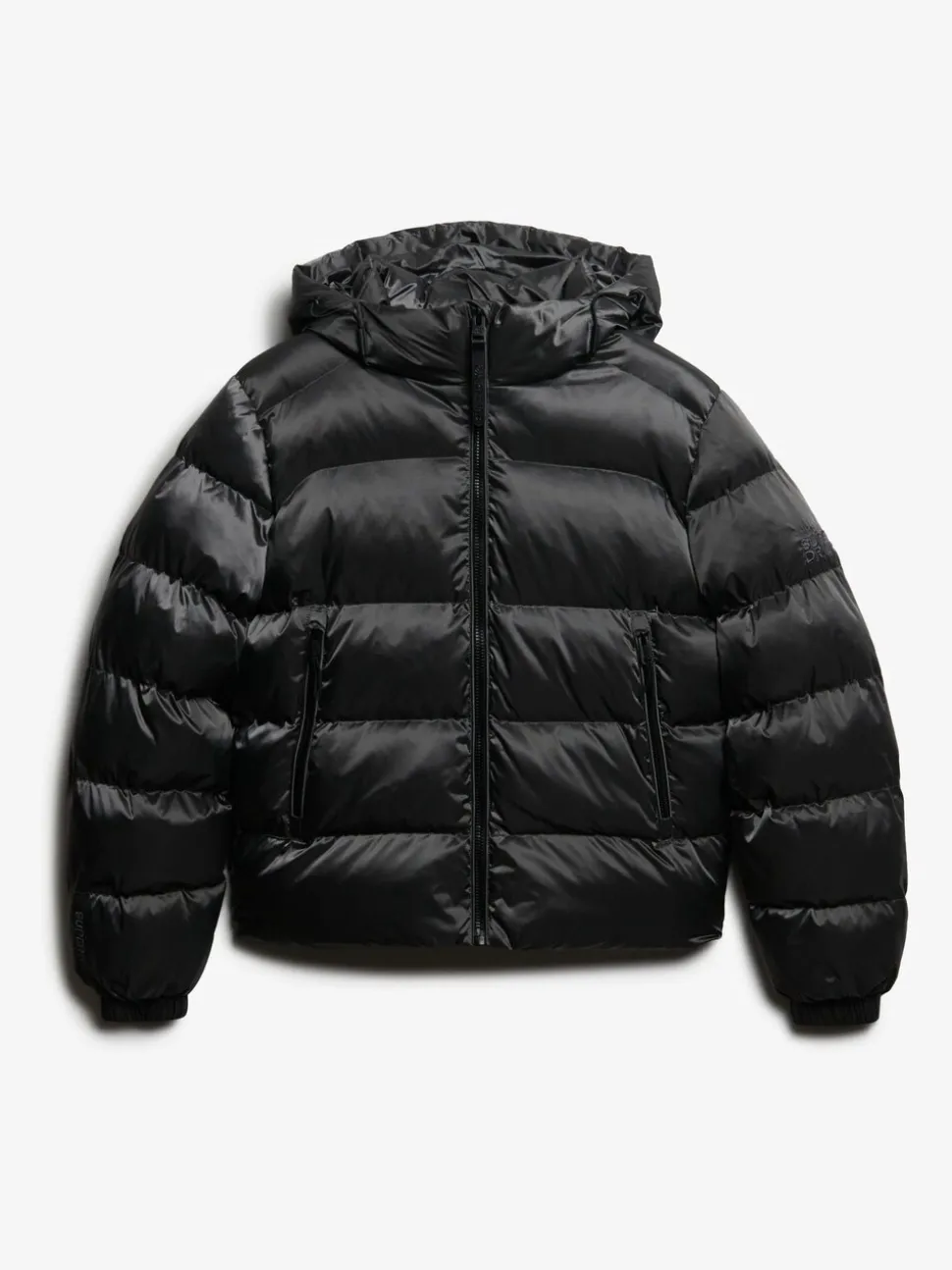 Zwart - Superdry luxe sport pufferjack met capuchon