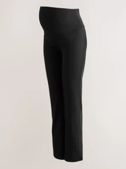 Zwart - Supersoft Dry Tech Flared Yoga Sports Maternity Leggings