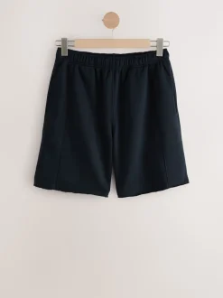 Zwart - Supersoft Peached Essentials Mid Length Jersey Jort Shorts