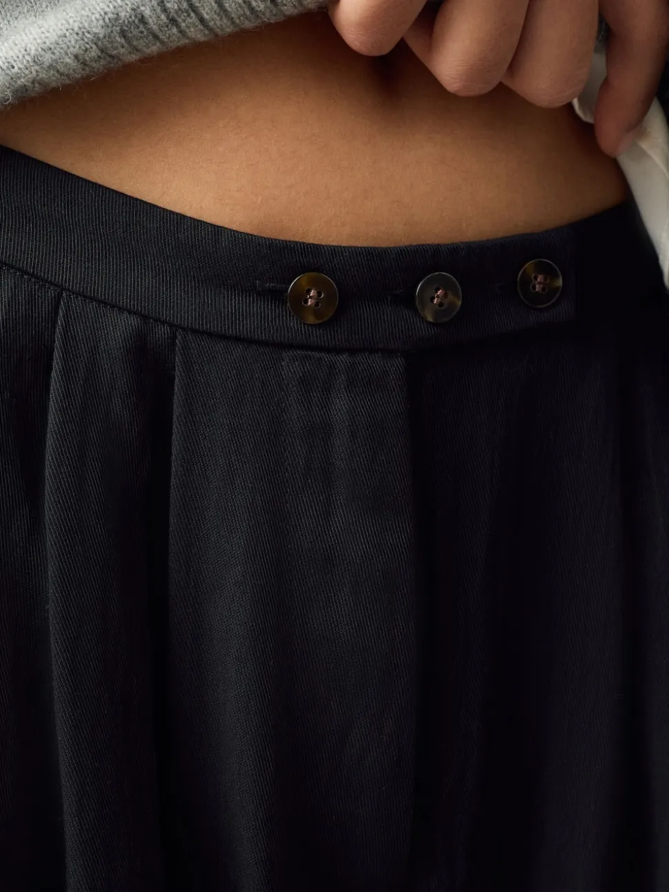 Zwart - Superwide Pleated Trousers