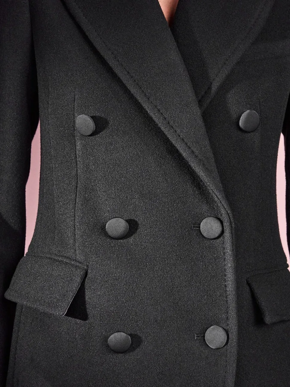 Zwart - Tabitha Simmons X Next Premium Double Breasted Coat