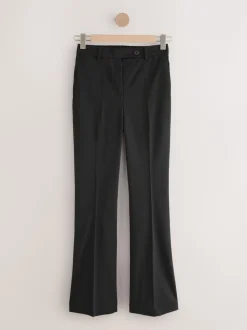 Zwart - Tailored Bootcut Trousers With Wool