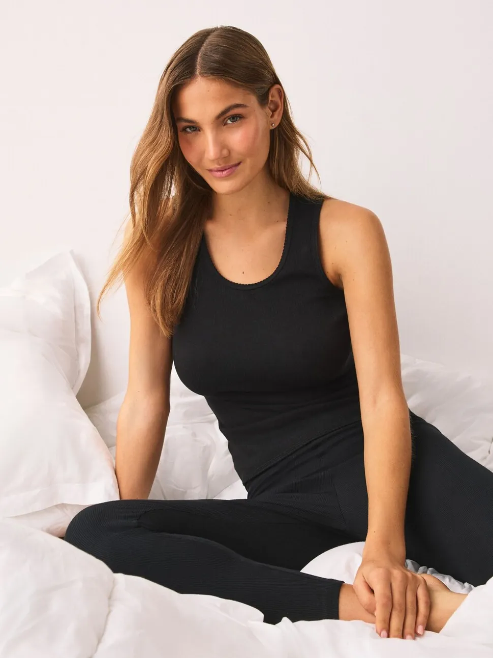Zwart - Thermal Maximum Warmth Cosy Ribbed Vest