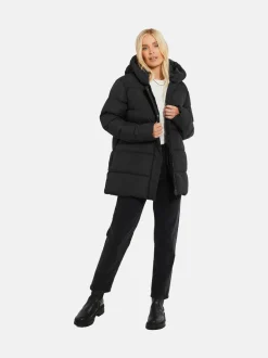 Zwart - Threadbare - Gewatteerd jack met capuchon