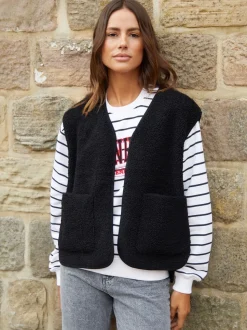 Zwart - Threadbare omkeerbaar gilet met borg