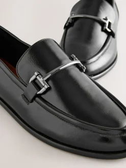 Zwart - Trim Round Toe Loafers