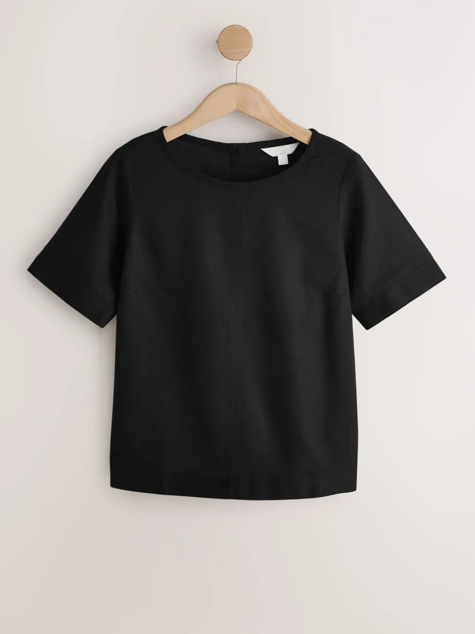Zwart - T-Shirt With Linen