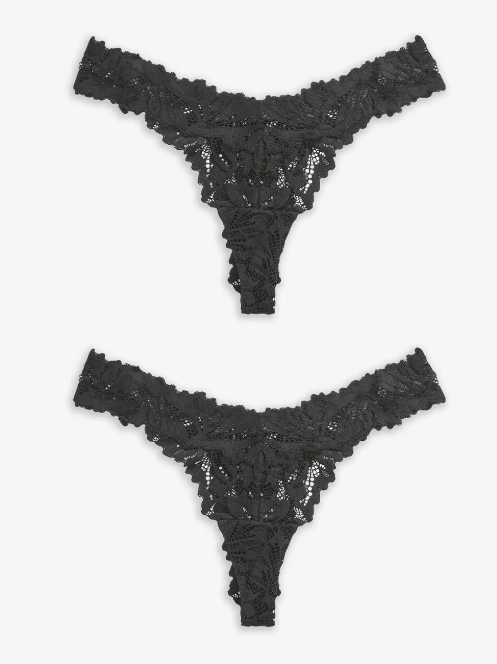 Zwart - Ultimate Comfort kanten slip verpakking van 2