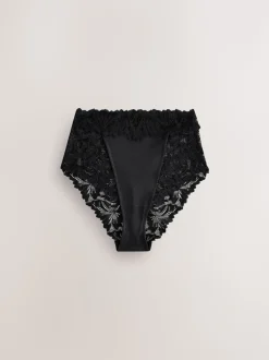 Zwart - Ultimate Comfort kanten slip verpakking van 2