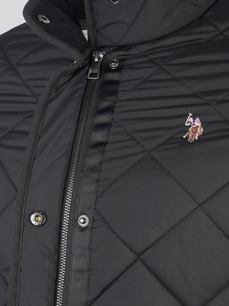 Zwart - U.S. Polo Assn. Lichtgewicht gewatteerd jack
