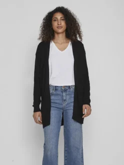 Zwart - VILA Long Sleeve Lightweight Knit Cardigan