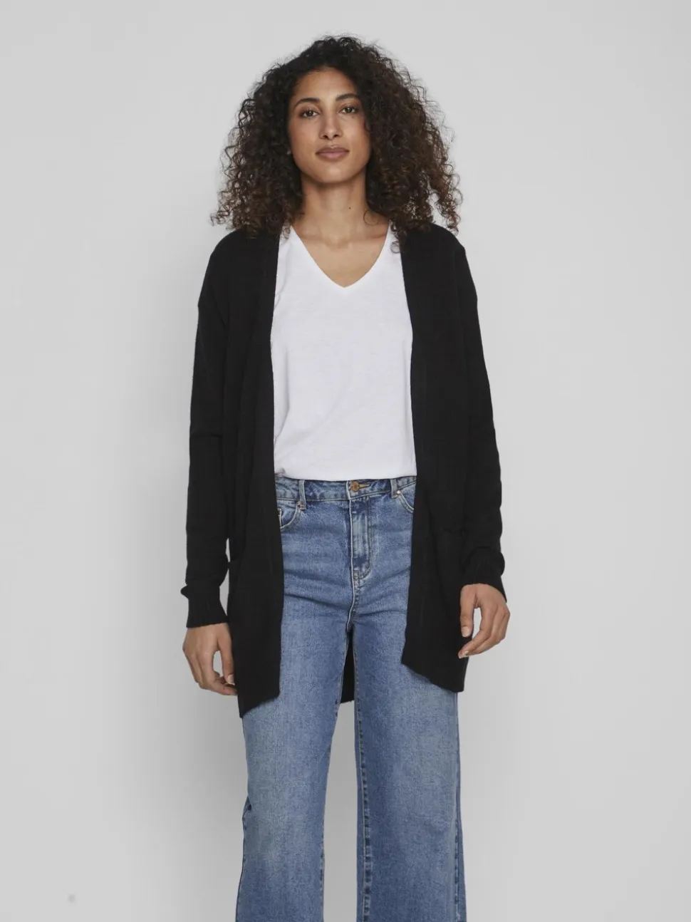 Zwart - VILA Long Sleeve Lightweight Knit Cardigan