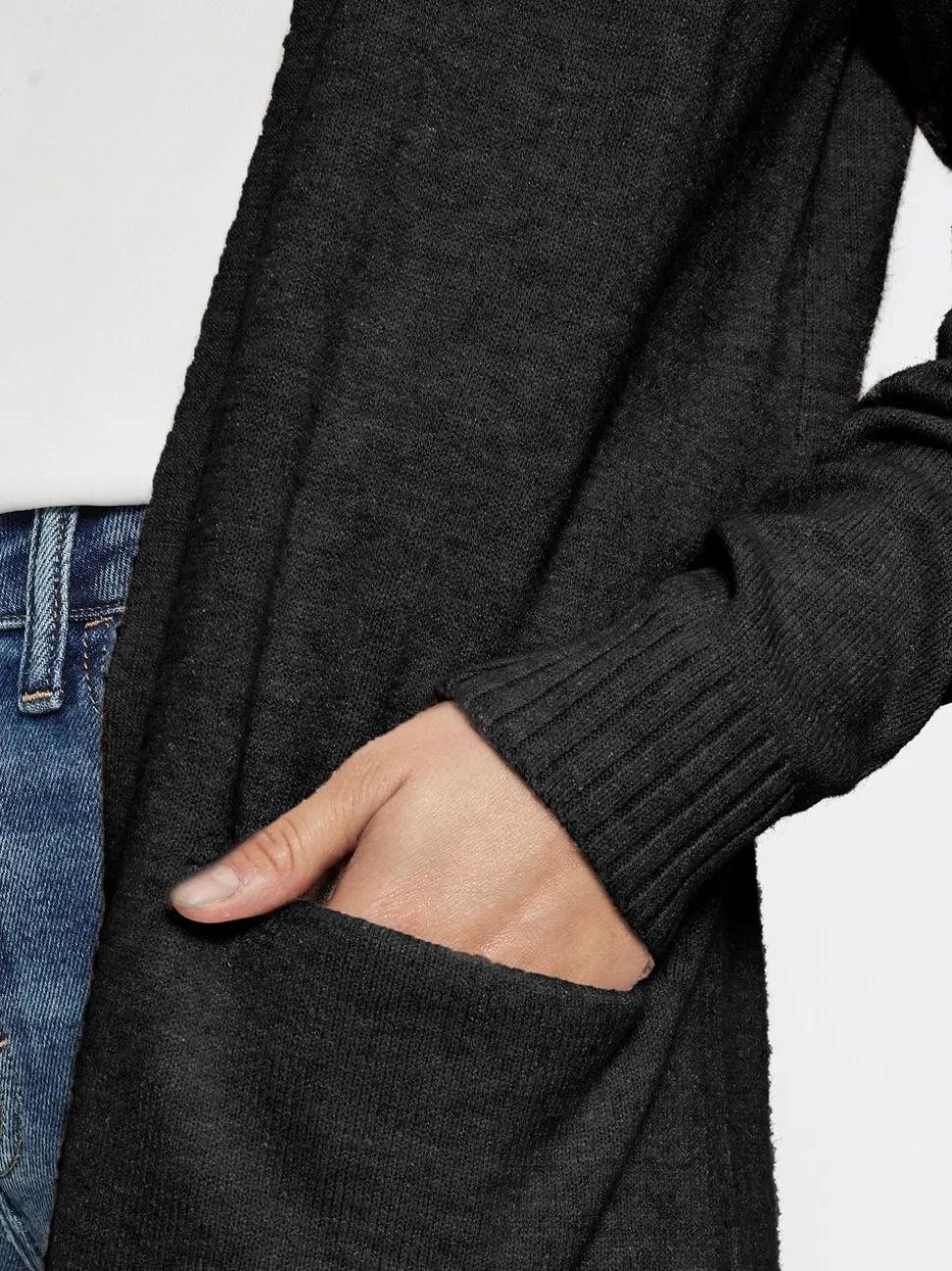 Zwart - VILA Long Sleeve Lightweight Knit Cardigan