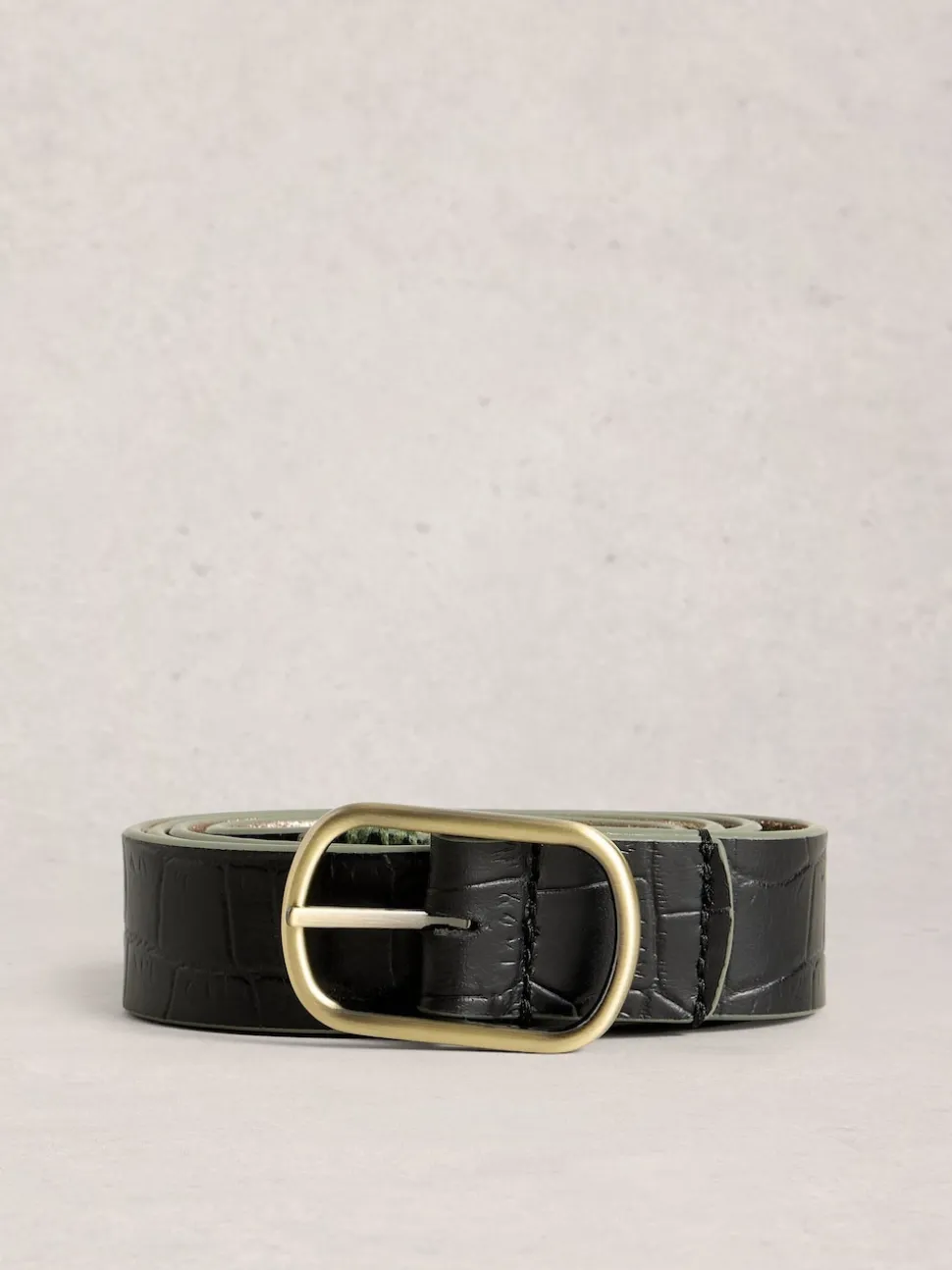 Zwart - White Stuff Reversible Leather Belt