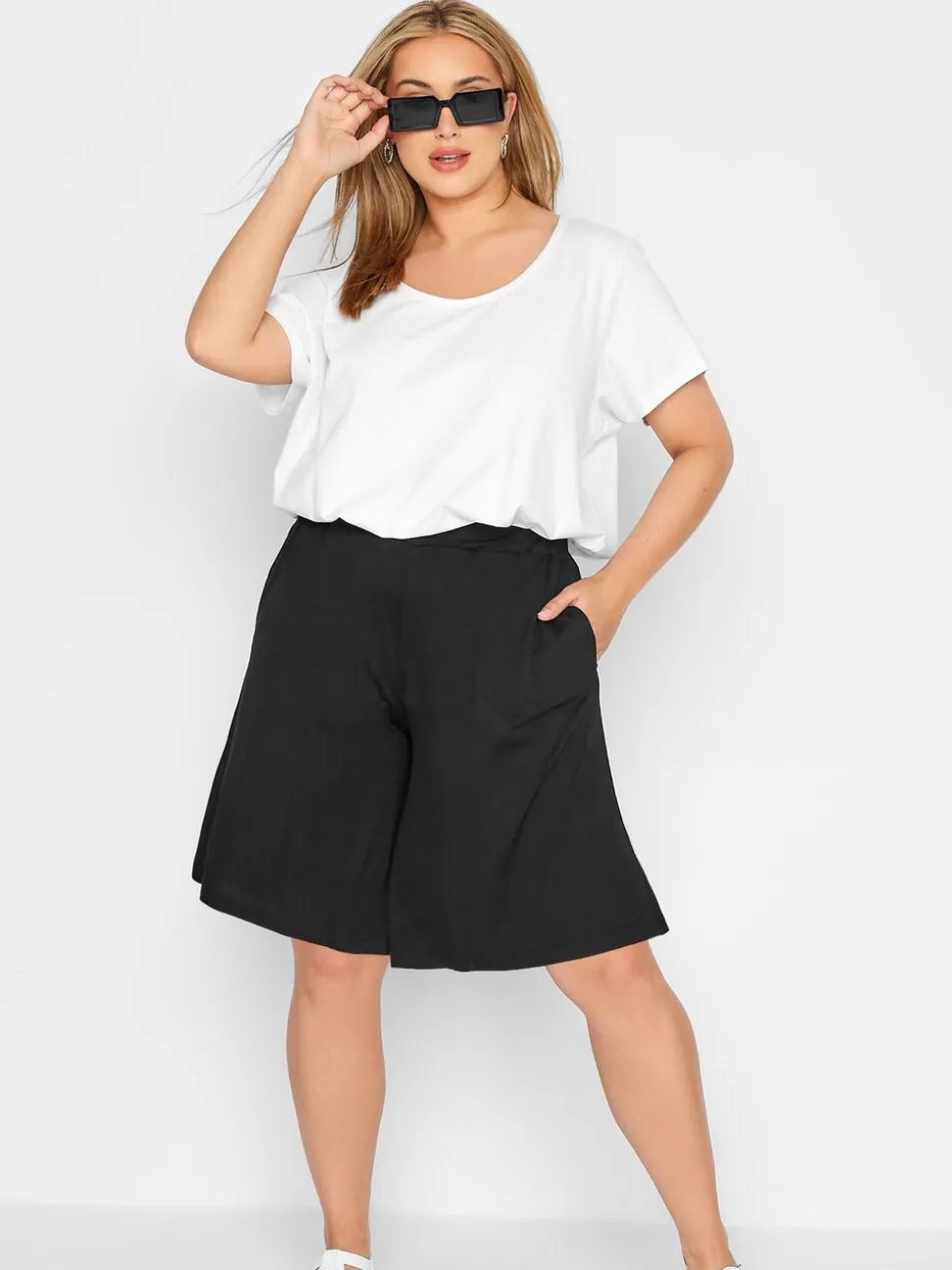 Zwart - Yours Curve - Jersey short