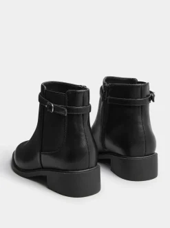 Zwart - Yours Curve Buckle Elastic Boots