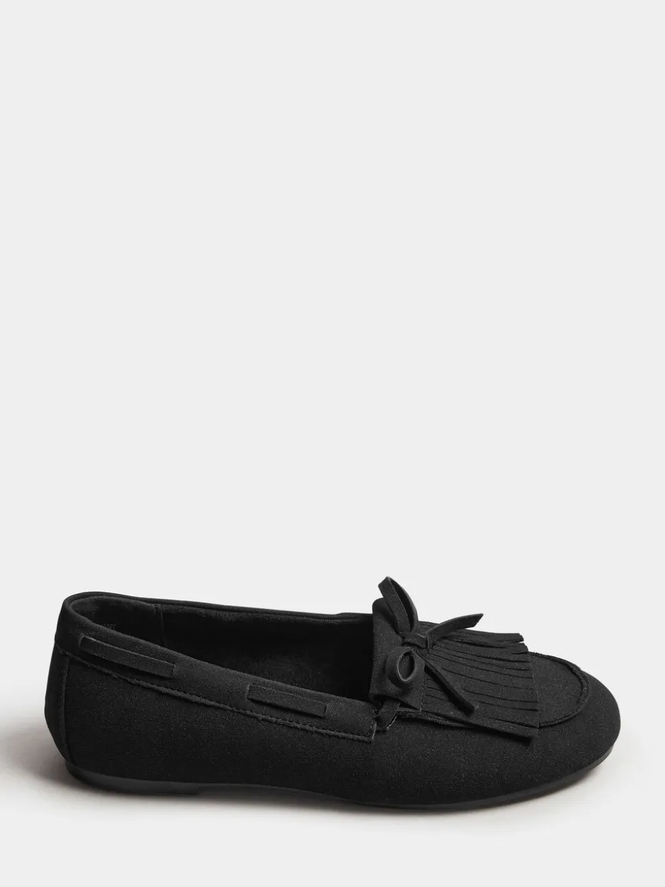 Zwart - Yours Curve Extra Wide Fit Fringe Moccasin Loafers