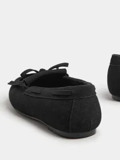 Zwart - Yours Curve Extra Wide Fit Fringe Moccasin Loafers