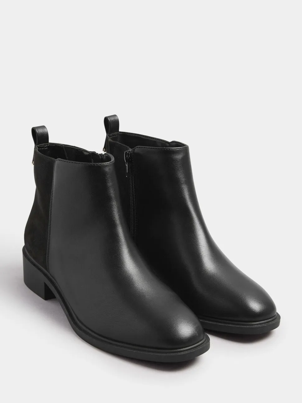 Zwart - Yours Curve Extra-Wide Fit Metal Trim Ankle Boots