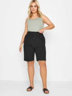 Zwart - Yours Curve koele 100% katoenen shorts