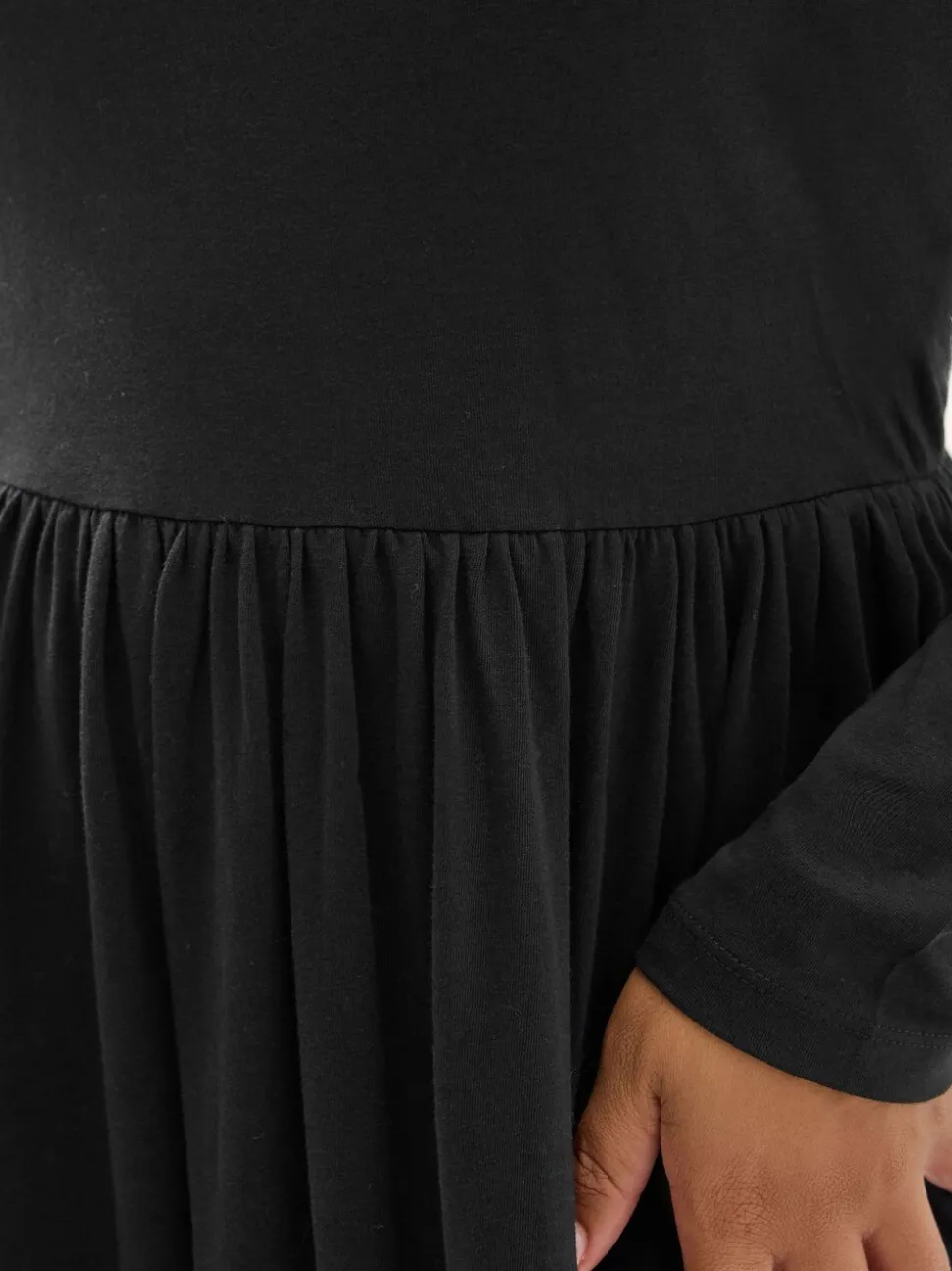 Zwart - Yours Curve Long Sleeve Peplum Midaxi Dress