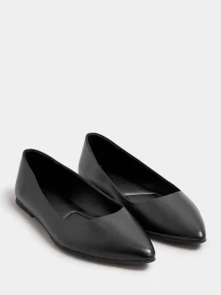 Zwart - Yours Curve Wide Fit Flat Point Pumps