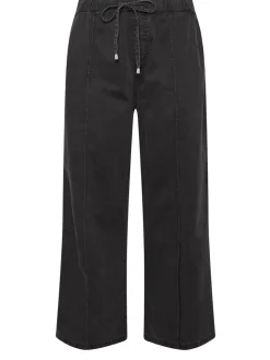 Zwart - Yours Curve Wide Leg Seam Front Jeans