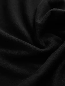 Zwart - Zachte V-hals Katoen Rijke Trui