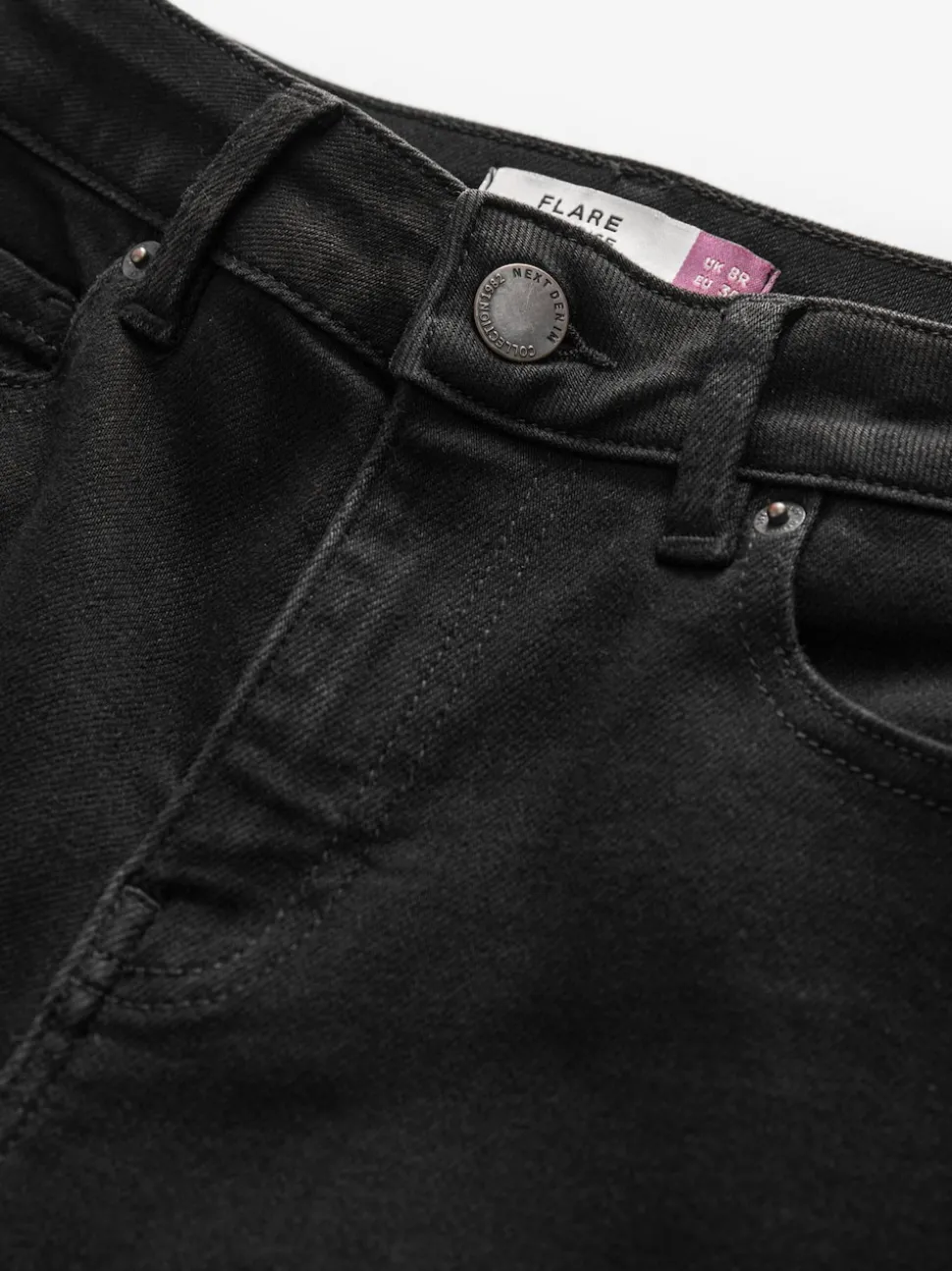 Zwart - Zandloper superzachte jeans met uitlopende pijpen