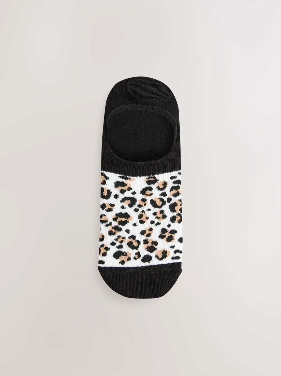 Zwart Animal - 5 Paar sneaker-footsies