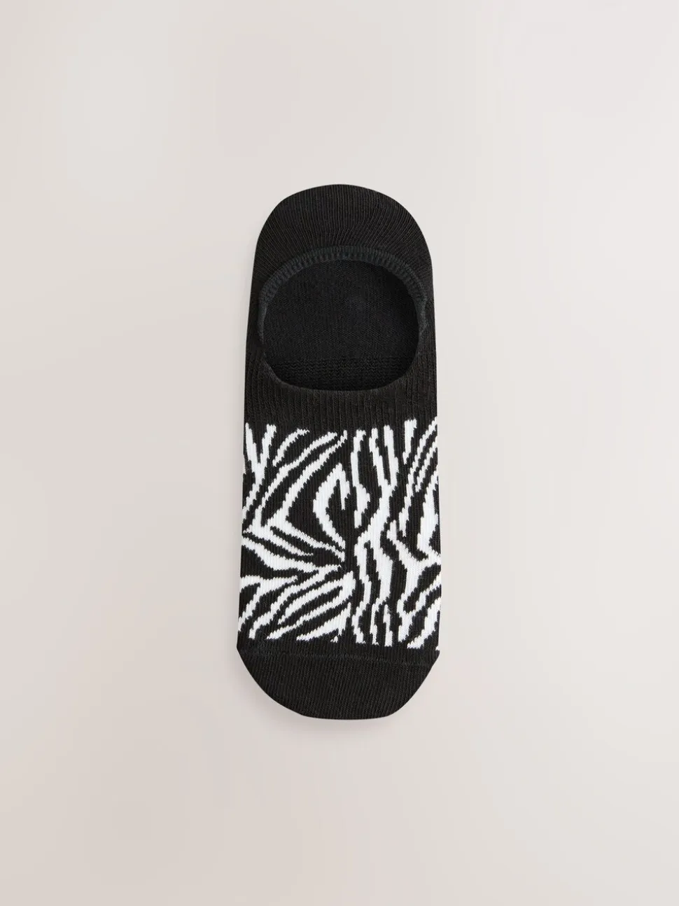 Zwart Animal - 5 Paar sneaker-footsies