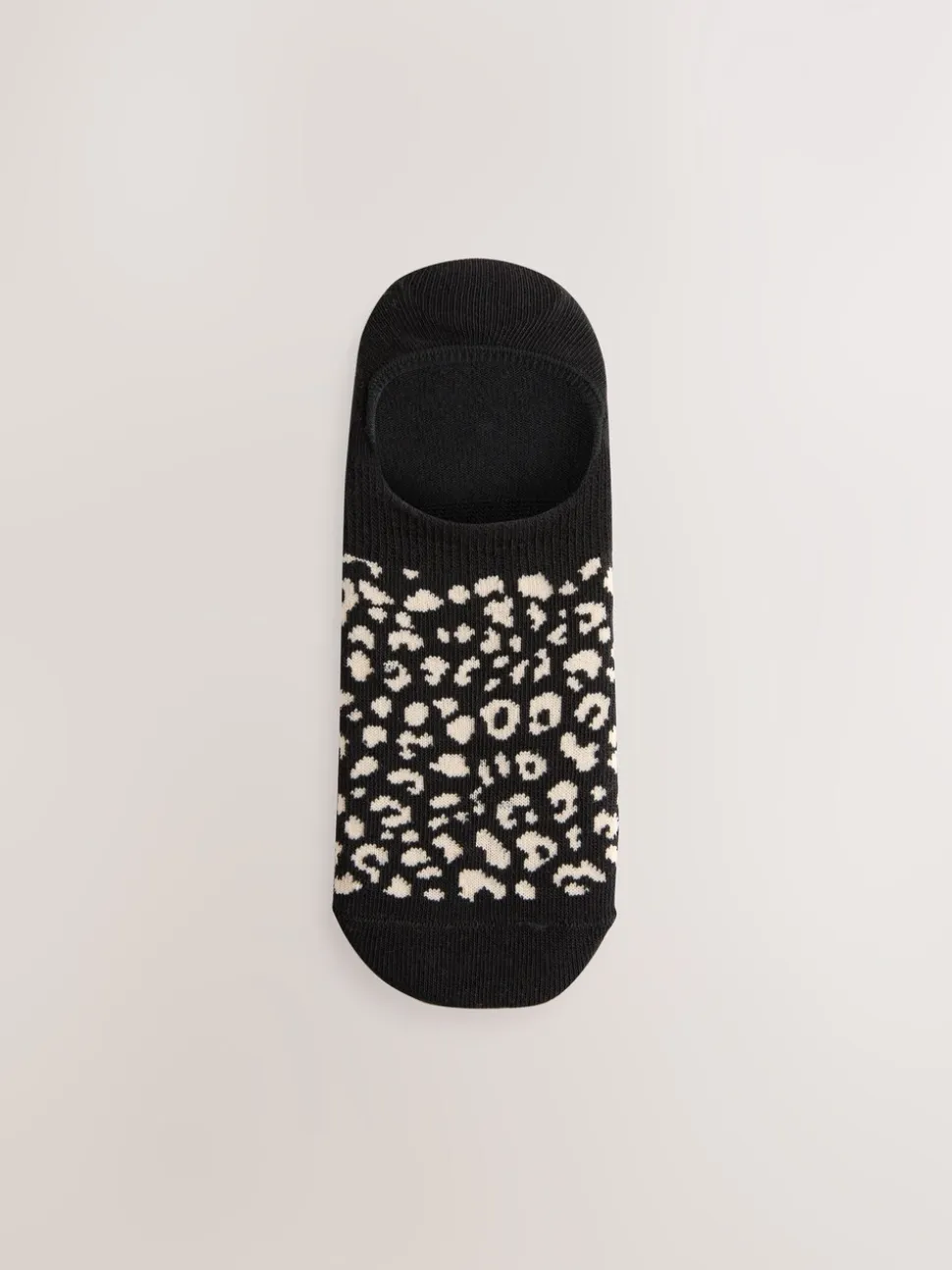 Zwart Animal - 5 Paar sneaker-footsies