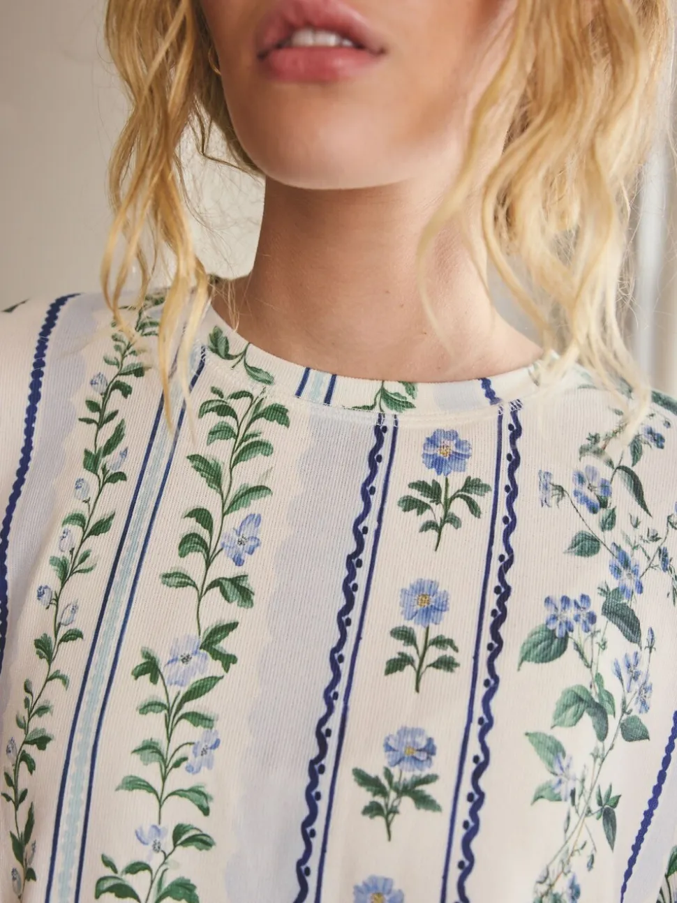 Zwart bloemenprint - Behaaglijke pyjama met lange mouwen