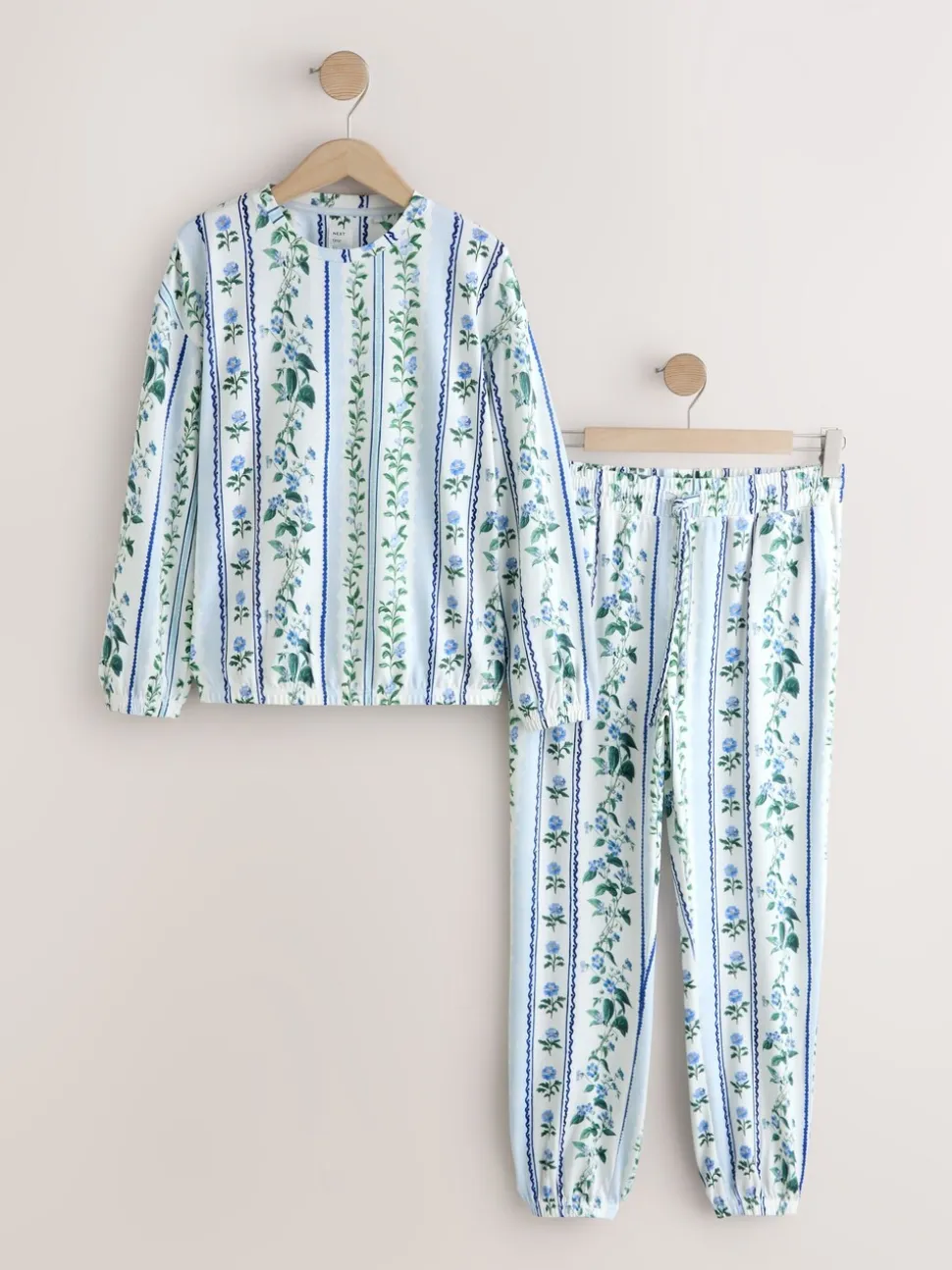 Zwart bloemenprint - Behaaglijke pyjama met lange mouwen