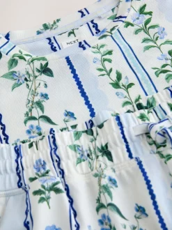 Zwart bloemenprint - Behaaglijke pyjama met lange mouwen