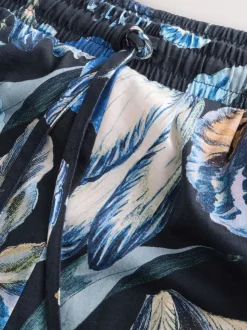 Zwart bloemenprint - Kew Collection pyjama's met lange mouwen