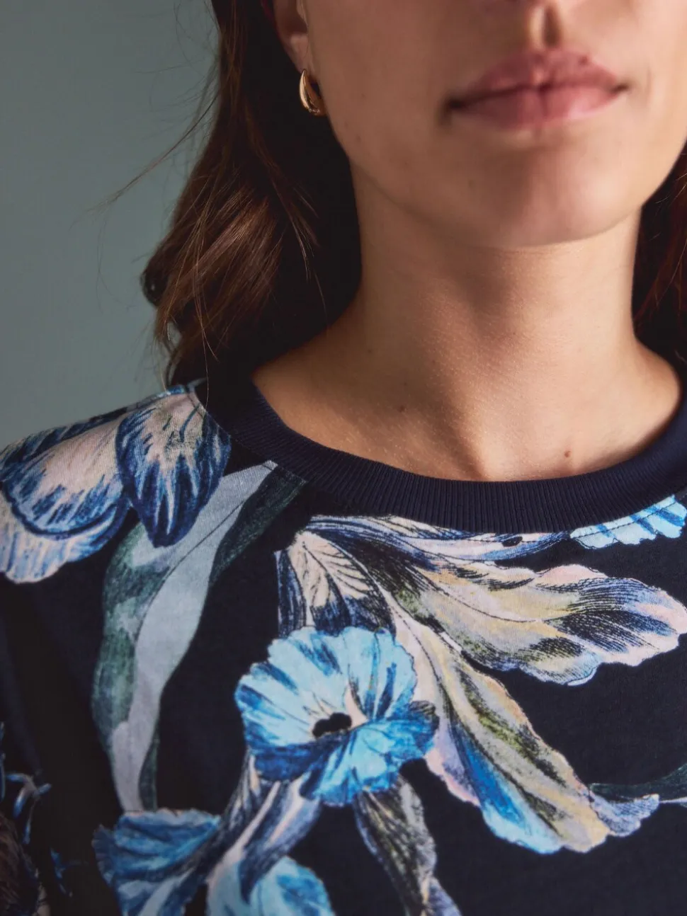 Zwart bloemenprint - Kew Collection pyjama's met lange mouwen