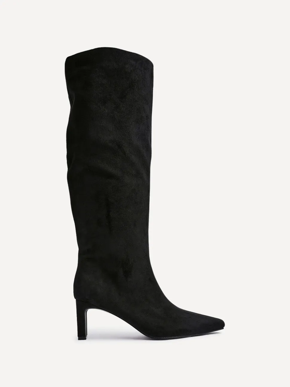 Zwart chroom - Linzi Uptown Slim Block Heel High Leg Boots