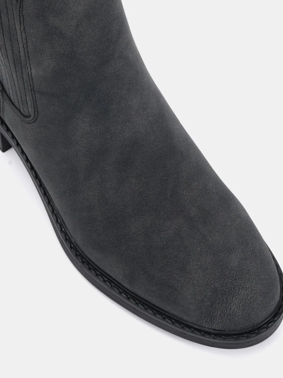 Zwart chroom - Novo Wide Fit Darlina Flat Chelsea Ankle Boots